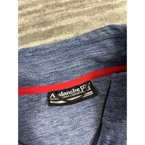Avalanche Sweater Mens Large Blue 1/4 Zip Long Sleeve Polyester Blend - Picture 10 of 13